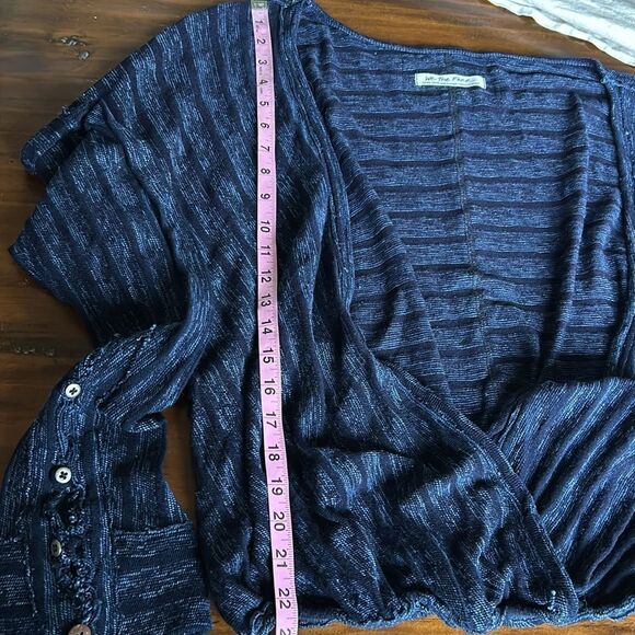 Free Peopke Sz XL navy blue open cardigan - Picture 11 of 13